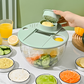 🥬 Cortadora y Centrifugadora de Verduras 8 en 1 | Descuento 50% OFF 🛒 Material Alimenticio Sin BPA, Cuchillas Intercambiables para Rallar, Cortar y Exprimir Cítricos