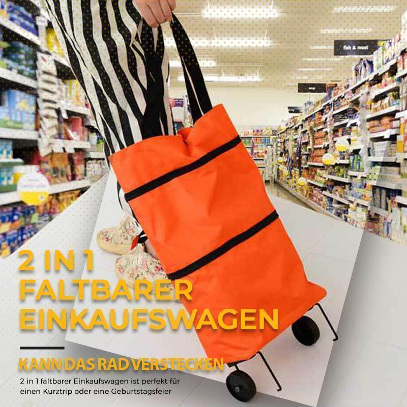 🛒🔥 ¡50% DE DESCUENTO! Carro de la compra plegable 2 en 1 – Práctico, ligero y resistente – Perfecto para la compra diaria, el mercado o el hogar 🥰✨