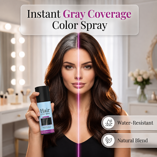 💨 Spray retocador de raíces de cobertura temporal – ¡Cubre canas y raíces en un segundo, con color natural y efecto mate! ✨💁‍♀️