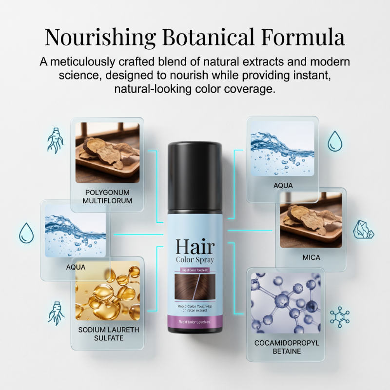 💨 Spray retocador de raíces de cobertura temporal – ¡Cubre canas y raíces en un segundo, con color natural y efecto mate! ✨💁‍♀️