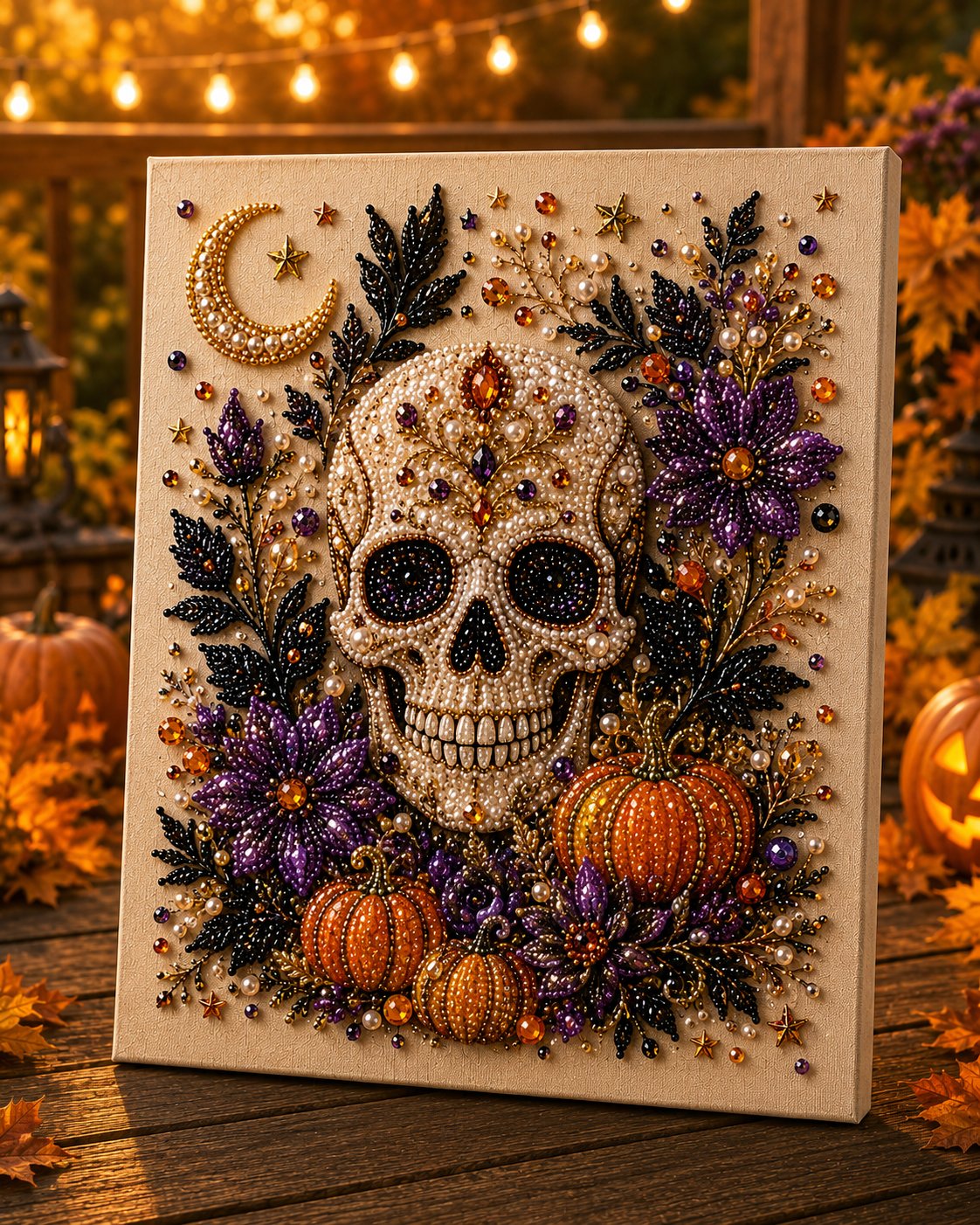 🔥 ¡ÚLTIMO DÍA, 50% DE DESCUENTO! 👻✨ Kit DIY de arte con perlas de Halloween: crea figuras adorables y espeluznantes con pequeñas perlas