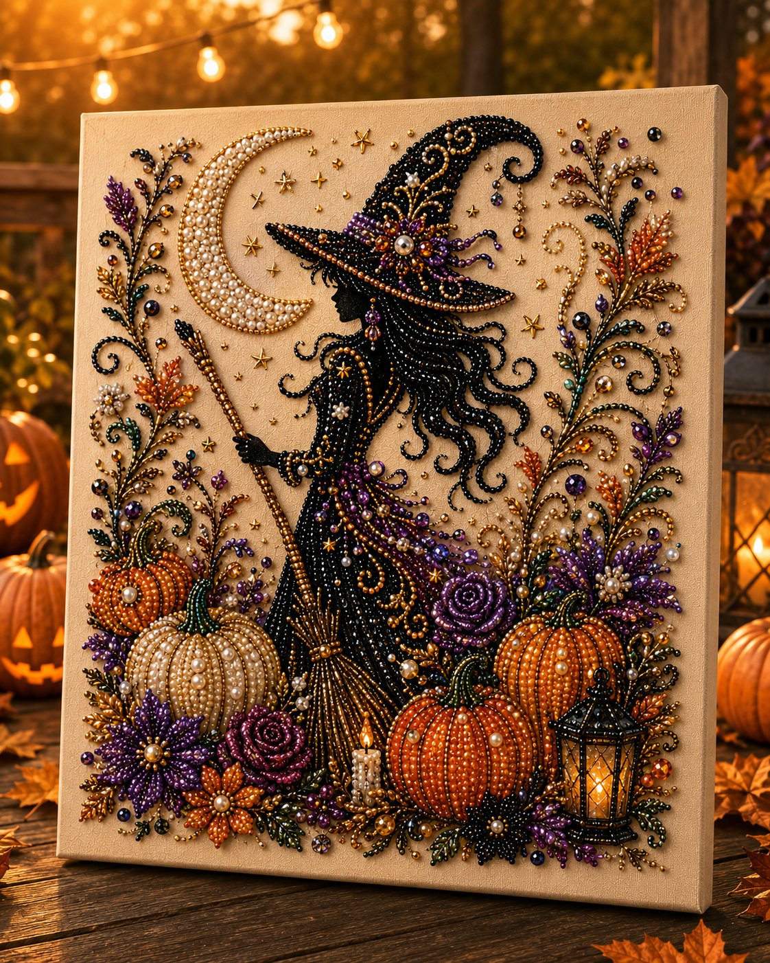 🔥 ¡ÚLTIMO DÍA, 50% DE DESCUENTO! 👻✨ Kit DIY de arte con perlas de Halloween: crea figuras adorables y espeluznantes con pequeñas perlas