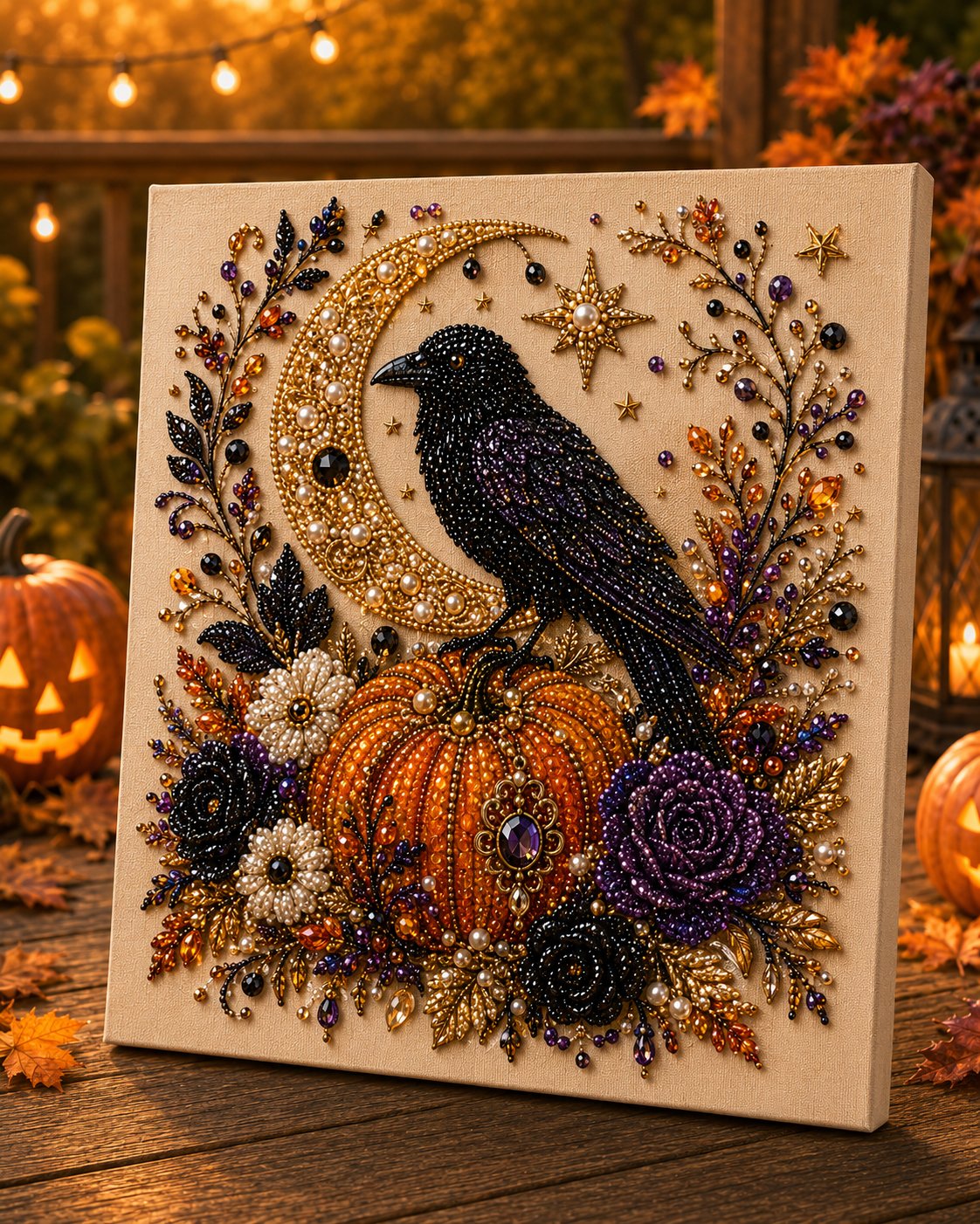 🔥 ¡ÚLTIMO DÍA, 50% DE DESCUENTO! 👻✨ Kit DIY de arte con perlas de Halloween: crea figuras adorables y espeluznantes con pequeñas perlas