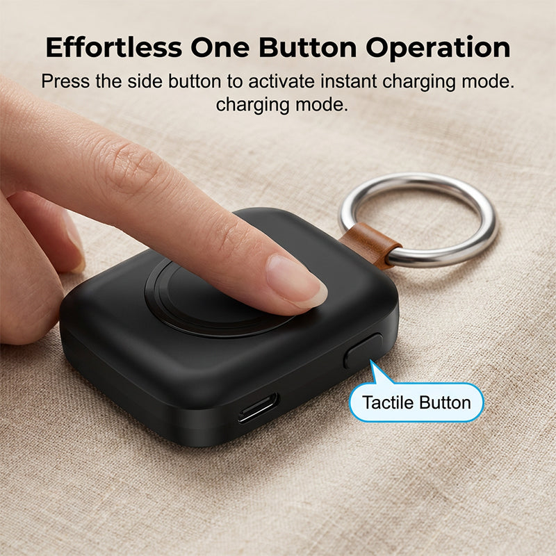 ⌚🔋 Batería externa para reloj inteligente: cargador inalámbrico, 1200 mAh, ¡compacta y elegante!