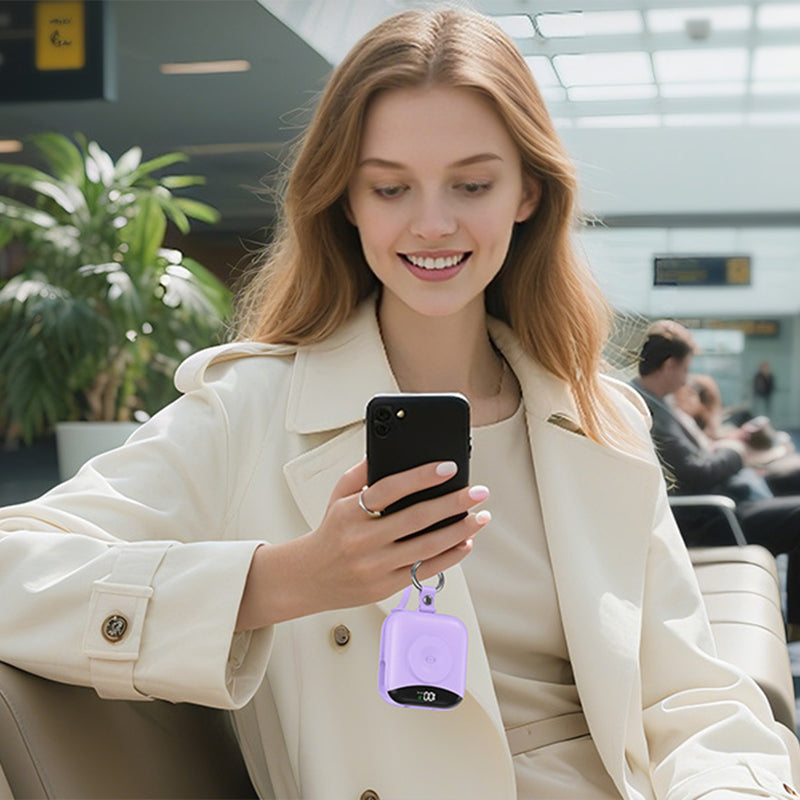 🔋 Power Bank Portátil Magnético Carga Rápida 10000mAh, Carga 5 Dispositivos a la Vez con Cables Integrados