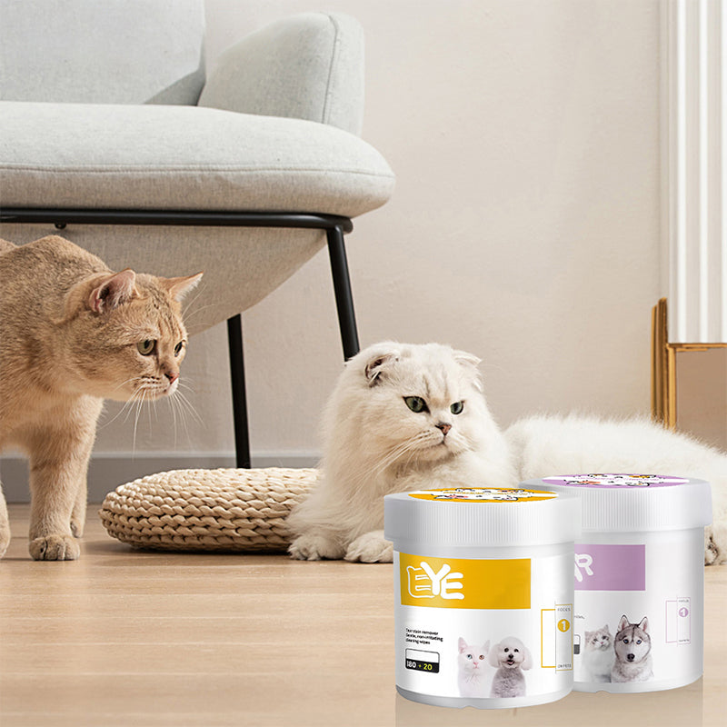 ✨ ¡Sorpresa, 50% de descuento! 🐈🐕 Mantener a tu mascota peluda limpia es fundamental. Toallitas limpiantes de origen vegetal natural para ojos y oídos de mascotas