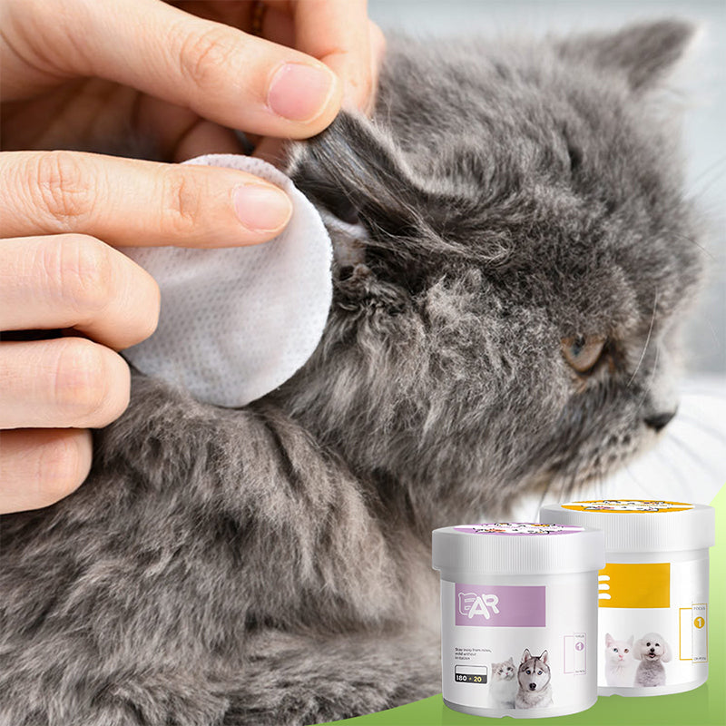 ✨ ¡Sorpresa, 50% de descuento! 🐈🐕 Mantener a tu mascota peluda limpia es fundamental. Toallitas limpiantes de origen vegetal natural para ojos y oídos de mascotas