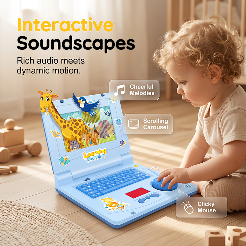 💻✨ Portátil Juguete Interactivo – Simulación Realista, Aprendizaje Divertido y Juegos Educativos para Peques 🧠🎵