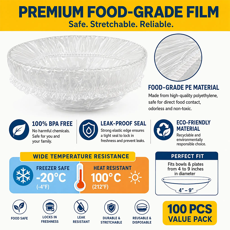 🔥 ¡Oferta por tiempo limitado, 50% de descuento! 🍽️ Tapas elásticas desechables para recipientes: conservan los alimentos frescos y protegidos de forma sencilla