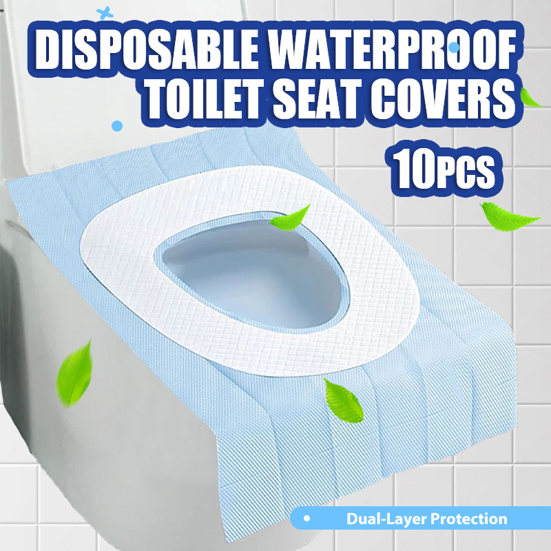 🔥Oferta por tiempo limitado: Compra 1 y llévate 1 gratis - 10 unidades de fundas desechables impermeables para asiento de inodoro