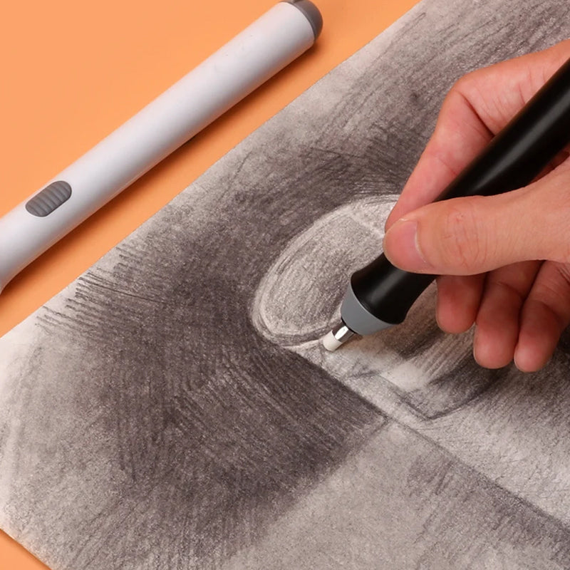 Borrador de dibujo tipo bolígrafo a pilas con dos tamaños distintos