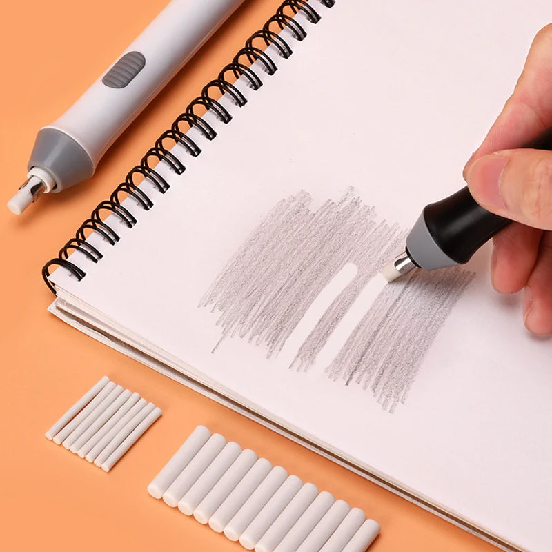 Borrador de dibujo tipo bolígrafo a pilas con dos tamaños distintos