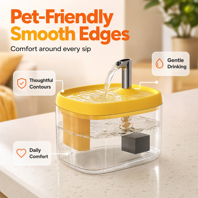 🐾 Dispensador de agua silencioso para mascotas con cuenco de PET apto para alimentos