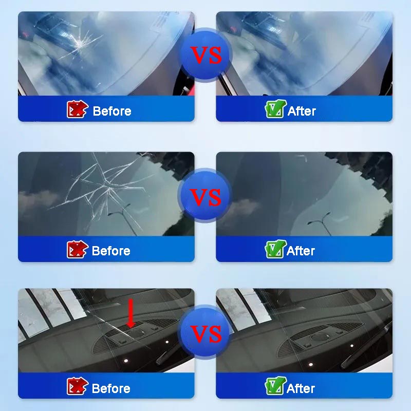 🏭 Directo de fábrica de vidrio, ¡Compra 3 y llévate 2 gratis! 💦 ¡Una gota repara todas las grietas del vidrio! 🚗 Agente reparador de grietas en vidrio