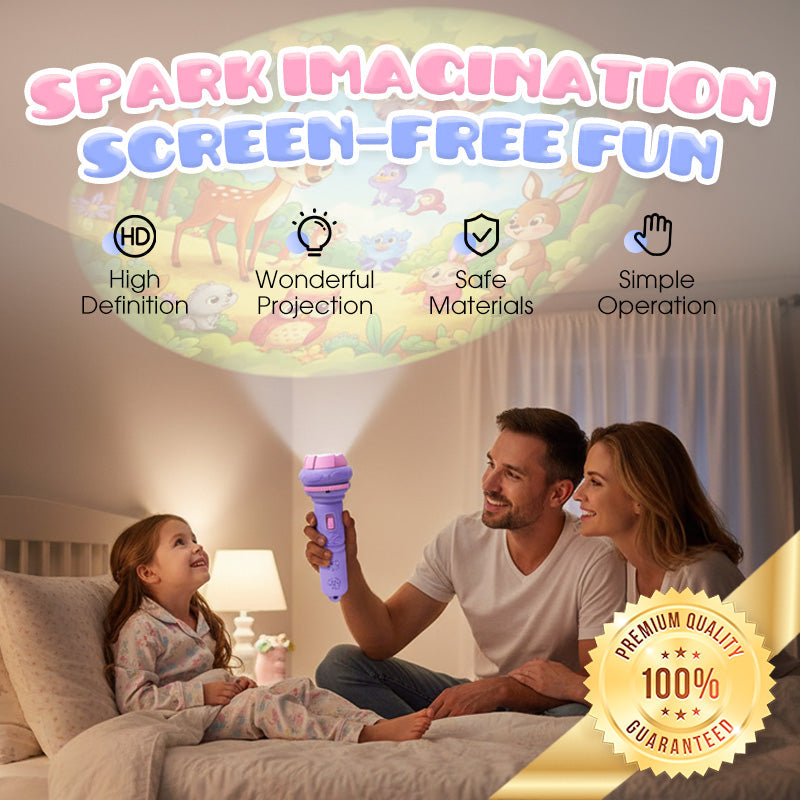 📢 ¡50% DESCUENTO POR TIEMPO LIMITADO! ⏰ Linterna proyector educativa infantil 🔦 Pulsa, proyecta y aprende – Una aventura nocturna de bolsillo ✨
