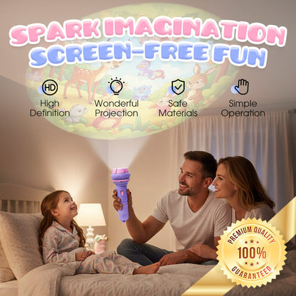 📢 ¡50% DESCUENTO POR TIEMPO LIMITADO! ⏰ Linterna proyector educativa infantil 🔦 Pulsa, proyecta y aprende – Una aventura nocturna de bolsillo ✨