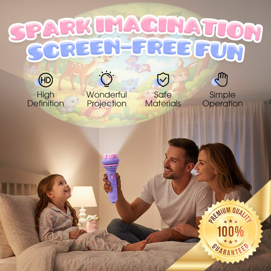 📢 ¡50% DESCUENTO POR TIEMPO LIMITADO! ⏰ Linterna proyector educativa infantil 🔦 Pulsa, proyecta y aprende – Una aventura nocturna de bolsillo ✨