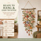 🌸¡ÚLTIMO DÍA DE PRECIO ESPECIAL!!🌸Decoración colgante de pared con flores de ganchillo
