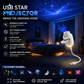 🌌 Proyector Galáctico USB Luz Nocturna | 3 Modulos Intercambiables, 3 Niveles de Brillo, Control Botón/Voz, Ambiente Espacial Inmersivo