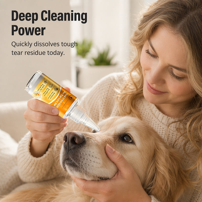 Suave producto para eliminar manchas alrededor de los ojos de mascotas, gotas nutritivas