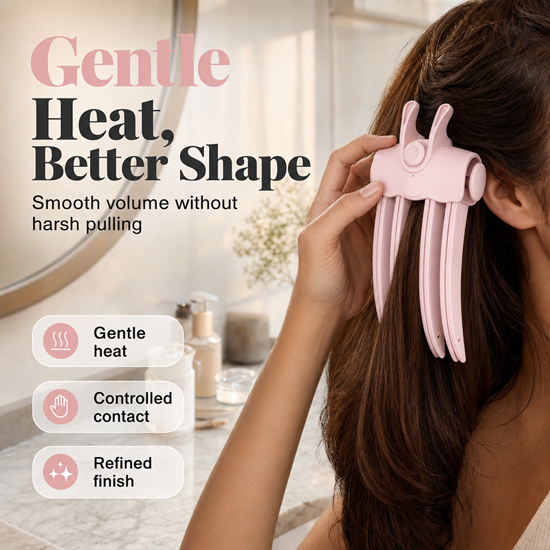 🎉Más de 48.000 unidades vendidas 💇 Pinza elevadora de raíz volumizante con calor inalámbrica, herramienta de peinado portátil para viaje ideal para cabello liso y fino