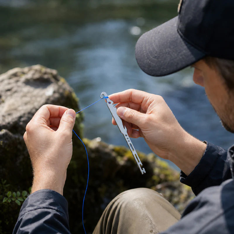 ⏳50% de descuento por tiempo limitado⏰Herramienta multifunción de pesca 6 en 1 de acero inoxidable, extractor de anzuelos y atador de nudos🎣🐟