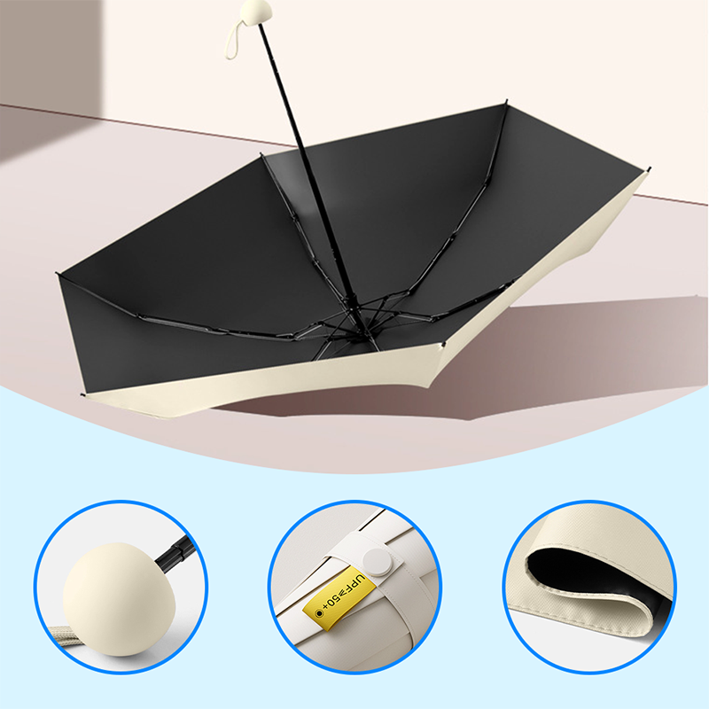 Sombrilla compacta plegable protección contra rayos UV