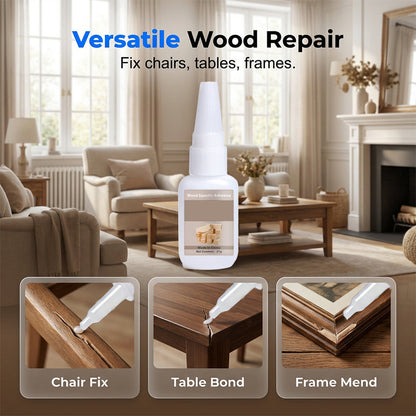 ✨🔧 ¡50% DESCUENTO! Pegamento para madera de adherencia fuerte – reparación resistente para marcos de puertas, sillas y mesas. Boquilla precisa, sin derrames ni desperdicios. Secado rápido, vuelve a usarlo el mismo día. 💪