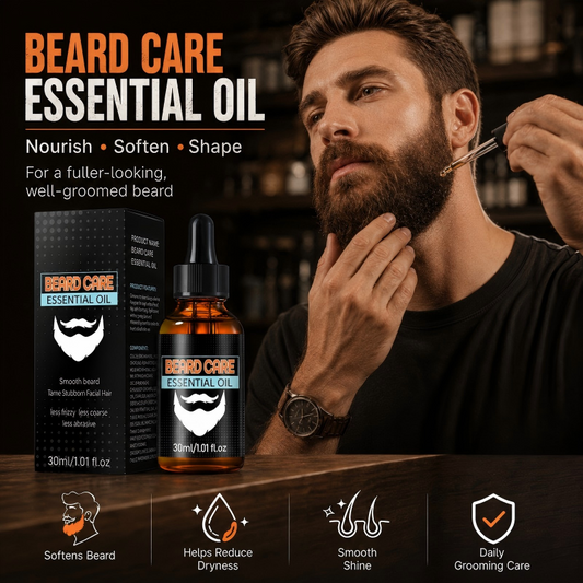 ✨ Aceite esencial para el cuidado de la barba – absorción rápida, no graso, nutre la piel y la barba 🌿