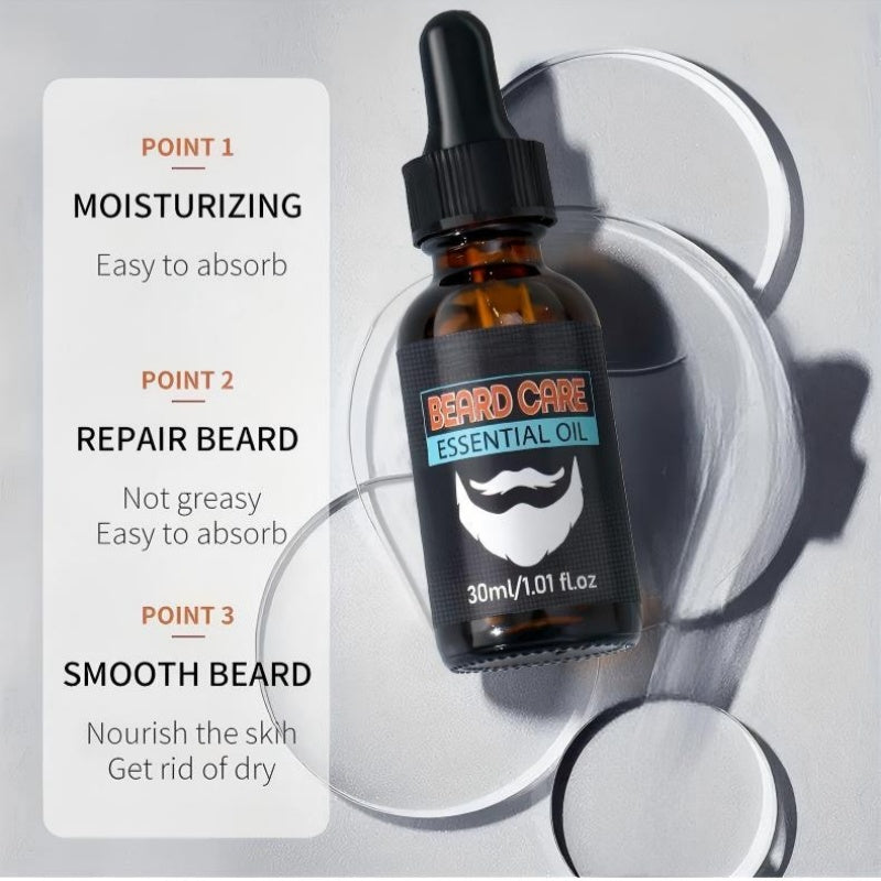 ✨ Aceite esencial para el cuidado de la barba – absorción rápida, no graso, nutre la piel y la barba 🌿