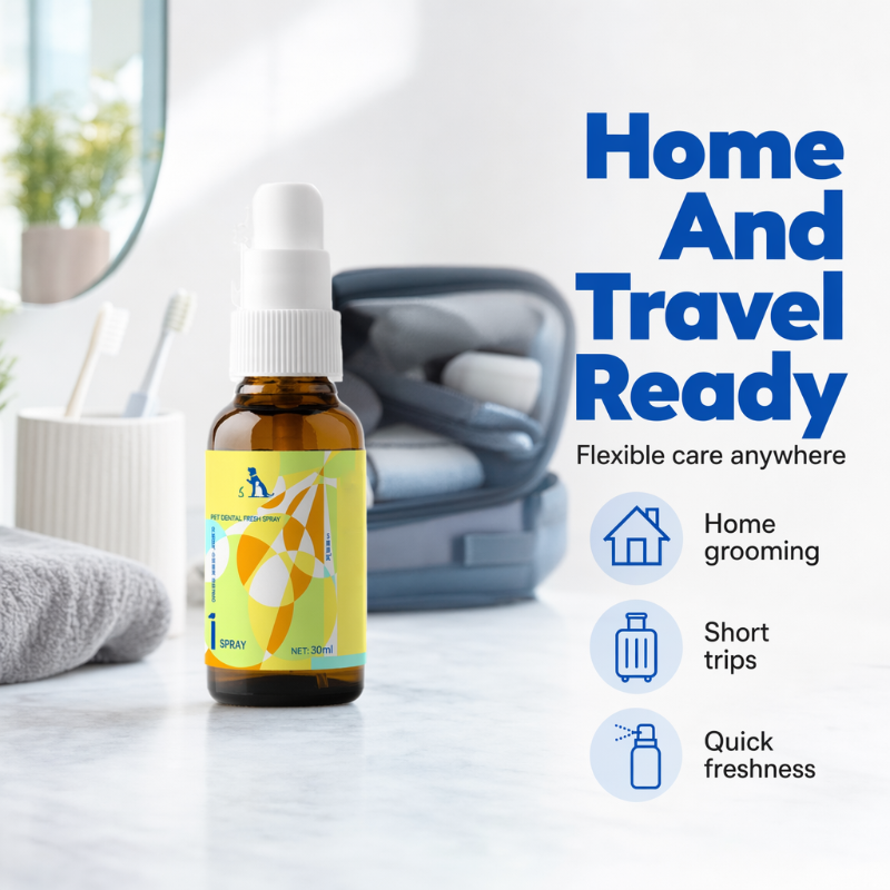🔥Gran Oferta 50% DESCUENTO🔥 Spray refrescante para el aliento de mascotas – Menta y enzimas, sin necesidad de cepillar🐶