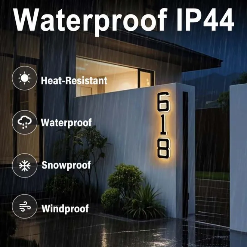 🏡 50% DE DESCUENTO! ✨ Números de Casa LED Impermeables - Brillante Iluminación Nocturna con Diseño Resistente a la Intemperie 💡🌧️