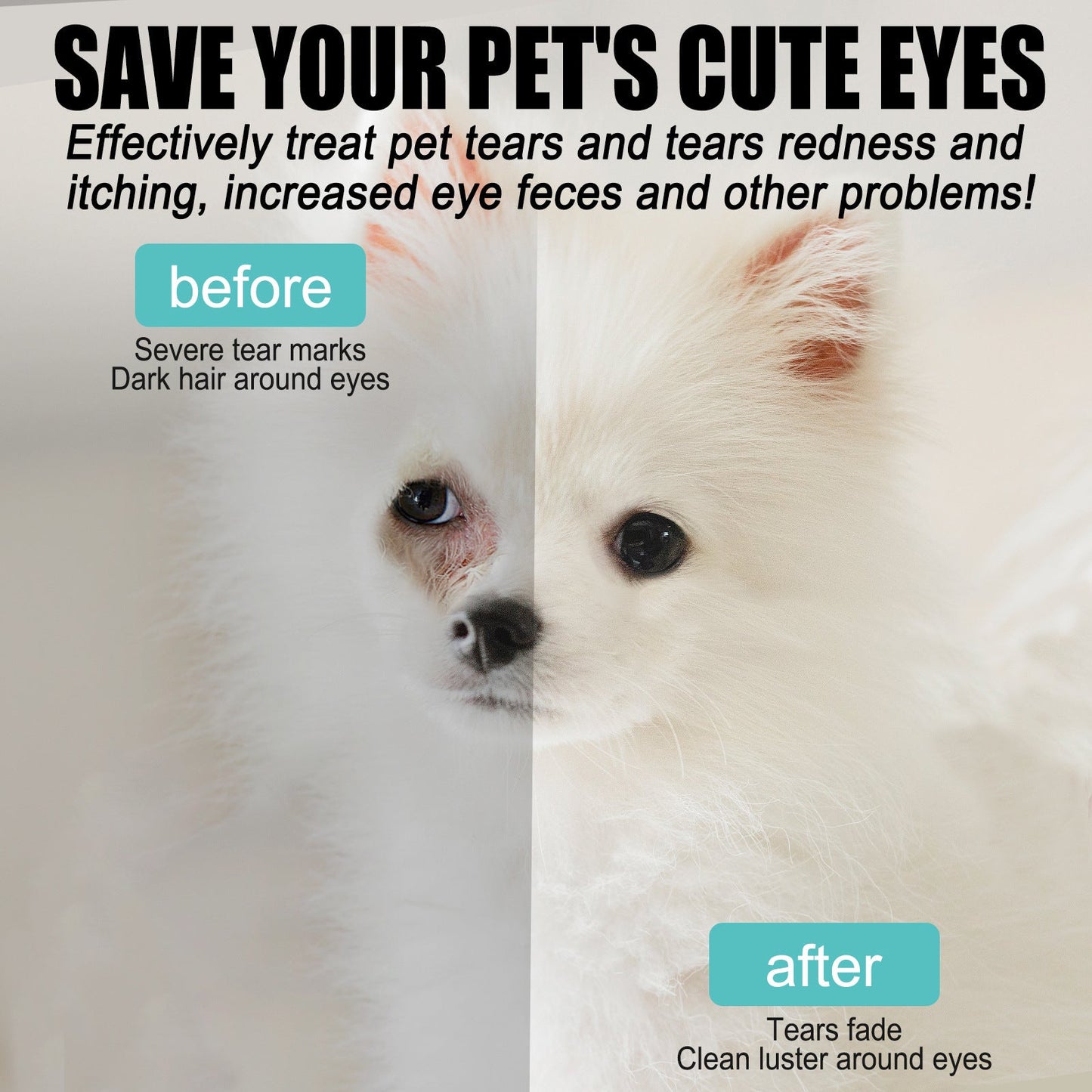 🐱🐶 Limpiador y gotas oculares para mascotas – fórmula suave con equilibrio de pH, segura para perros y gatos. Alivia el enrojecimiento, elimina manchas de lágrimas y suciedad diaria. Sin peróxido! 🌿💧