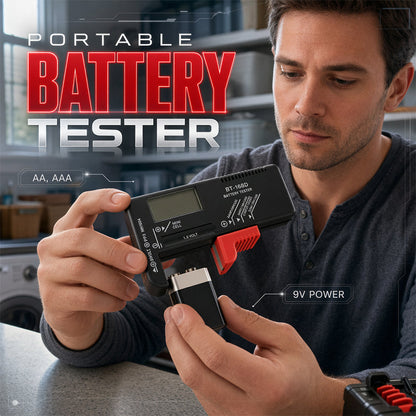 🥳GRAN OFERTA 2026🥳💞¡Más de 50.000 unidades vendidas!📊🔦 ¡50% DE DESCUENTO! Comprobador digital de baterías – Gran pantalla LCD que muestra la carga restante exacta. Compacto y portátil, ¡verifica su estado antes de desecharla! 🧪💪