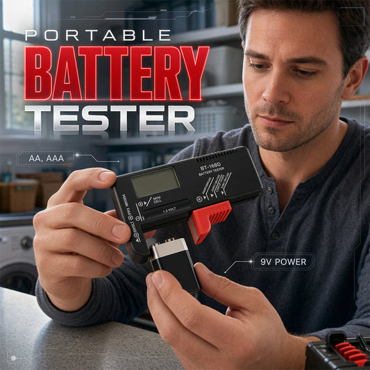 🥳GRAN OFERTA 2026🥳💞¡Más de 50.000 unidades vendidas!📊🔦 ¡50% DE DESCUENTO! Comprobador digital de baterías – Gran pantalla LCD que muestra la carga restante exacta. Compacto y portátil, ¡verifica su estado antes de desecharla! 🧪💪