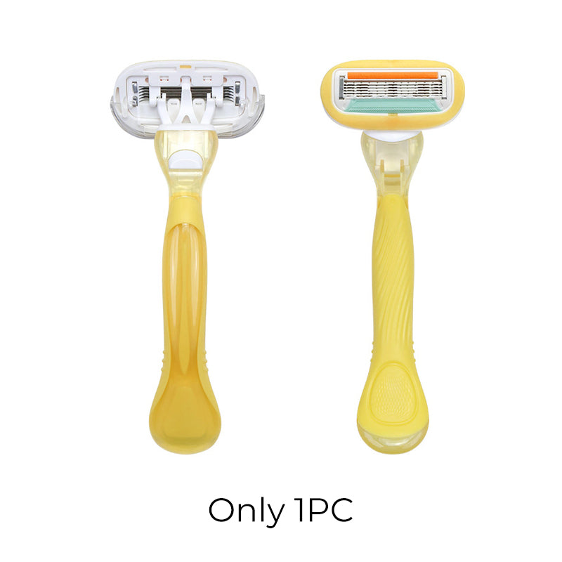 🔥Gran Oferta 50% Descuento🔥 Mango de afeitadora femenina de 5 cuchillas – empuñadura ergonómica antideslizante, compatible con recambios 🪒