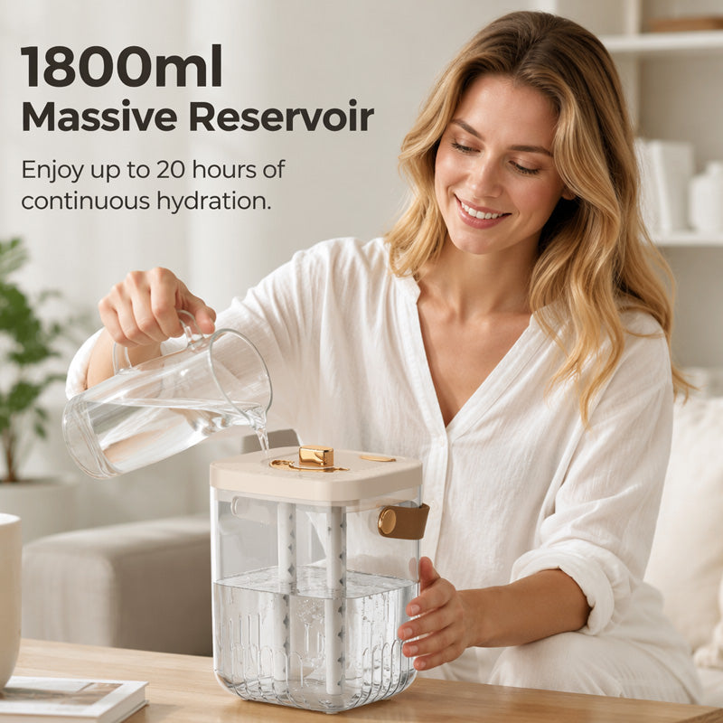Humidificador transparente portátil con asa