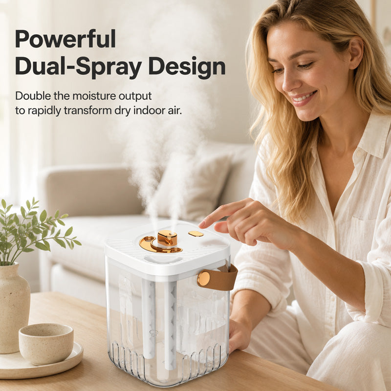 Humidificador transparente portátil con asa