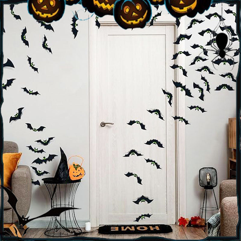 Set de Pegatinas Decorativas 3D de Murciélagos de Halloween