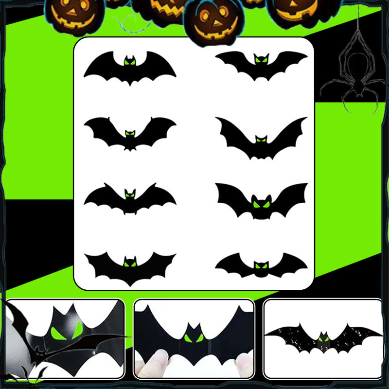 Set de Pegatinas Decorativas 3D de Murciélagos de Halloween