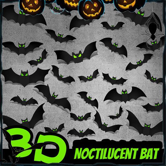 Set de Pegatinas Decorativas 3D de Murciélagos de Halloween