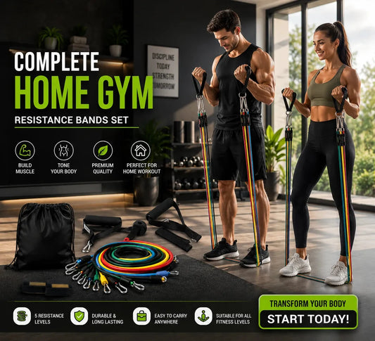⏳Oferta Especial por Tiempo Limitado⏰Construye el Cuerpo de Tus Sueños Sin Ir al Gimnasio | Juego de Bandas de Resistencia Ajustables para Entrenamiento Corporal Completo en Cualquier Lugar