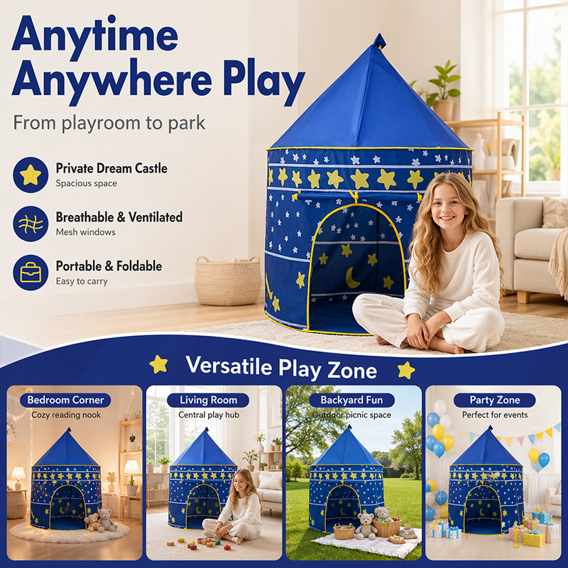 Tienda de Juego para Niños con Puerta Enrollable