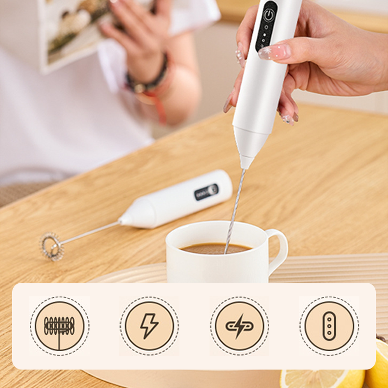🥤 ¡OFERTA POR TIEMPO LIMITADO 50% DE DESCUENTO! ⚡ Mezclador Eléctrico de Espuma para Bebidas – 3 Velocidades, 400mAh, Funcionamiento Silencioso y de Carga USB ✨