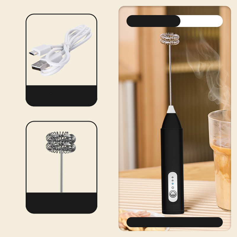 🥤 ¡OFERTA POR TIEMPO LIMITADO 50% DE DESCUENTO! ⚡ Mezclador Eléctrico de Espuma para Bebidas – 3 Velocidades, 400mAh, Funcionamiento Silencioso y de Carga USB ✨