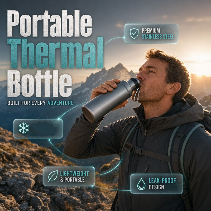 🔥Oferta Especial 50% Descuento🔥 Vaso térmico deportivo de acero inoxidable – Conserva frío 24 horas, hermético contra fugas, tapa con popote 🏃