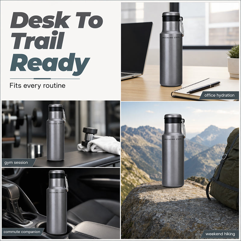 🔥Oferta Especial 50% Descuento🔥 Vaso térmico deportivo de acero inoxidable – Conserva frío 24 horas, hermético contra fugas, tapa con popote 🏃