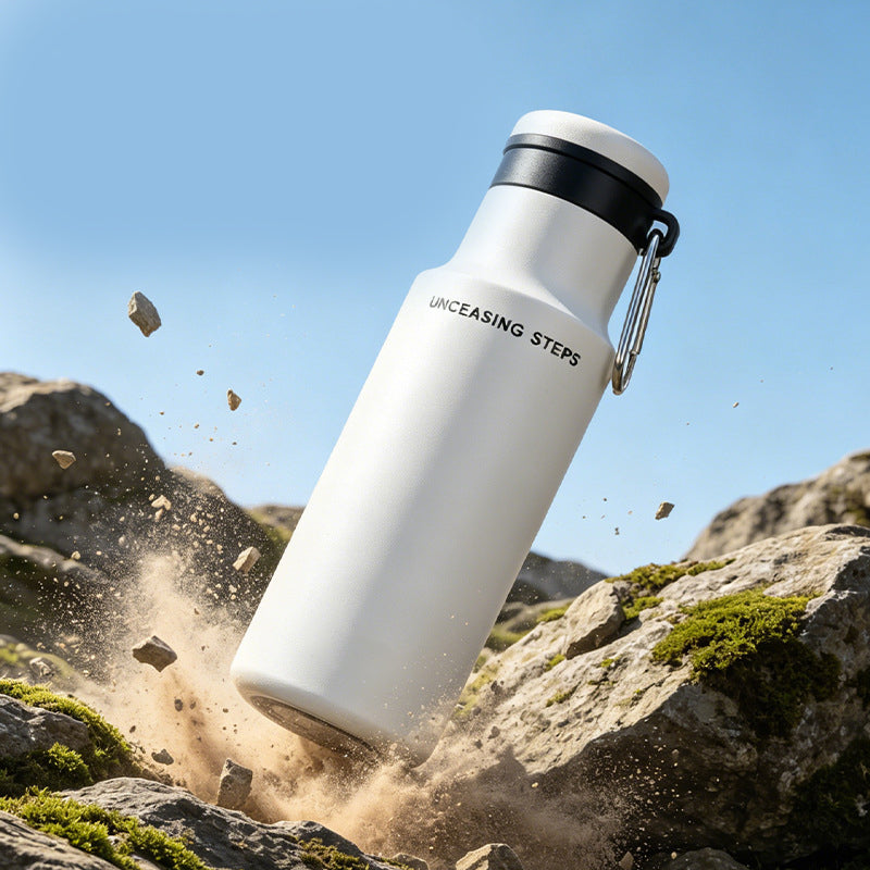 🔥Oferta Especial 50% Descuento🔥 Vaso térmico deportivo de acero inoxidable – Conserva frío 24 horas, hermético contra fugas, tapa con popote 🏃