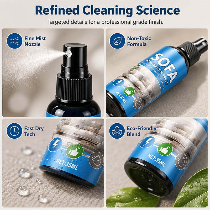 🥳OFERTA FLASH 2026🥳💞¡Más de 50.000 unidades vendidas!🛋️✨ ¡50% DE DESCUENTO! Spray Limpiador de Tela Sin Enjuague – solo rocía y limpia, sin agua ni enjuague. Ideal para sofás, alfombras y tapicería, deja un aroma fresco en minutos. 🧼💨