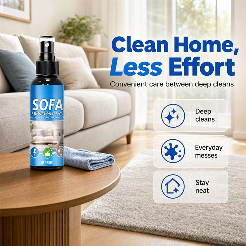 🥳OFERTA FLASH 2026🥳💞¡Más de 50.000 unidades vendidas!🛋️✨ ¡50% DE DESCUENTO! Spray Limpiador de Tela Sin Enjuague – solo rocía y limpia, sin agua ni enjuague. Ideal para sofás, alfombras y tapicería, deja un aroma fresco en minutos. 🧼💨